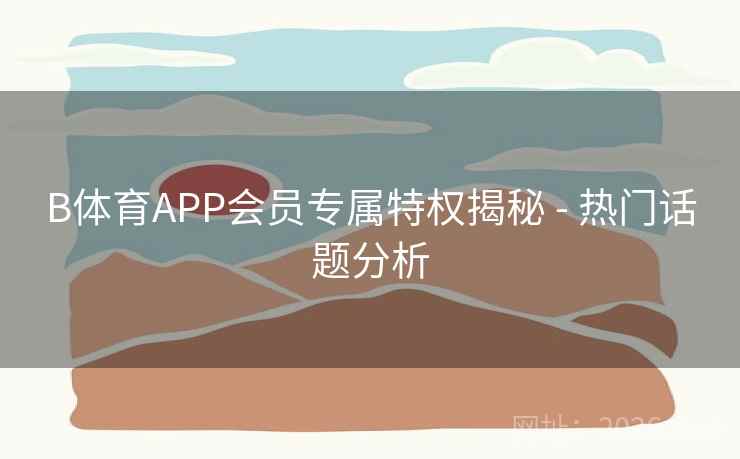 B体育APP会员专属特权揭秘 - 热门话题分析