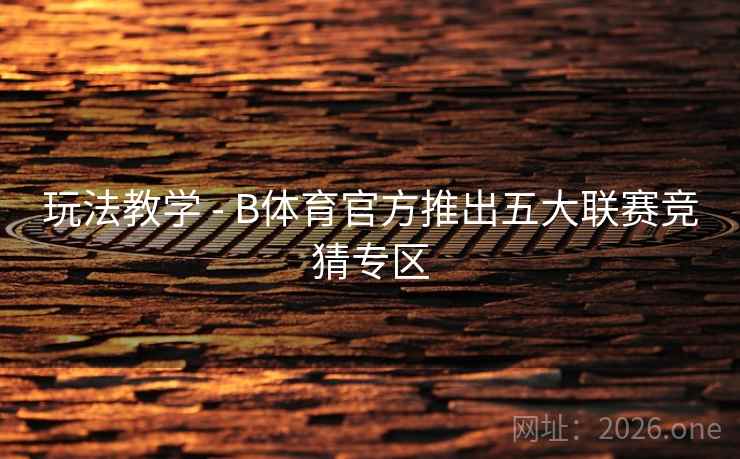 玩法教学 - B体育官方推出五大联赛竞猜专区