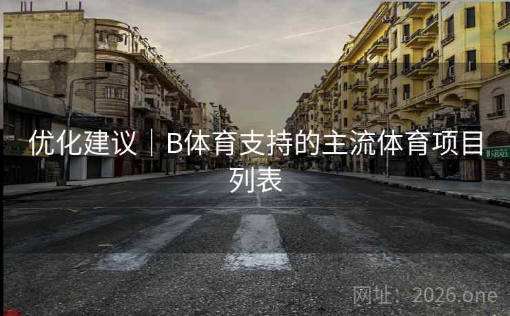 优化建议｜B体育支持的主流体育项目列表