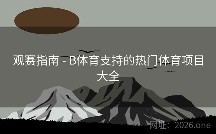 观赛指南 - B体育支持的热门体育项目大全